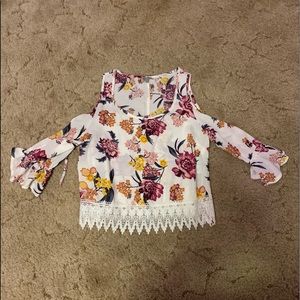 Open shoulder blouse